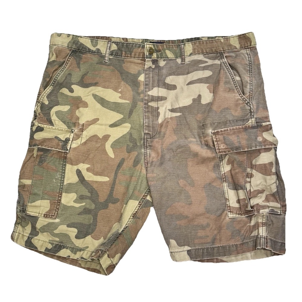 Levis Mens 42 Camo Cargo Denim Shorts Loose Baggie Military Army Workwear Skater